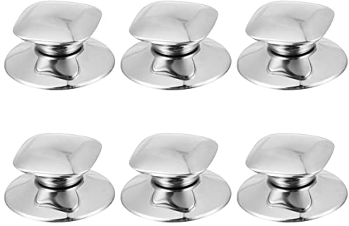 BESTonZON 6stücke Quadratische Topfdeckelgriffe Aus Edelstahl Kochgeschirr Ersatz Griff Halten Passend Für Glas Und Eisentopfdeckel Kühl Und Sicher Zu Verwenden