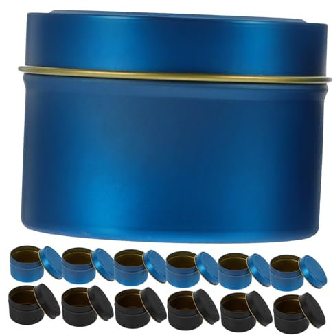 SEWOART 24stücke Diy Leere Kerzengläser Aus Metall Kleine Runde Gläser Zur Kerzenherstellung Mit Deckel Robust Und Langlebig Für Diy-projekte Und Aufbewahrung