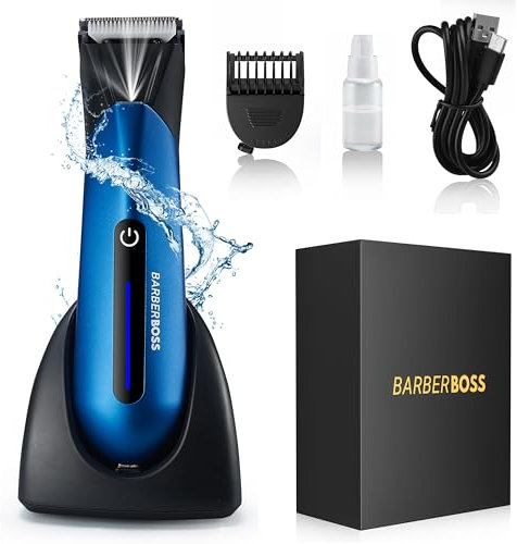 BarberBoss Men's Ultimate Body & Groin Trimmer - Precision Grooming Kit, Pubic Hair Styling, Comprehensive Personal Grooming Set