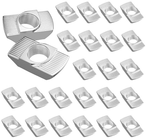 SCOOYUCK 50 Stück Nutensteine M3, Serie-20 Schiebemuttern，T Nut Hammermutter, für Aluminiumprofil Extrusionsschlitz Schiene (EU20-M3)