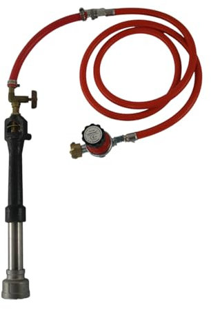 Luftdrossel für Schmiede Gasofen Gasesse Schmiedeofen Hufschmiede Messermacher Metallschmiede Metallschmelzofen, Butan, Propan, LPG, Gas Burner with regulator Schwarz