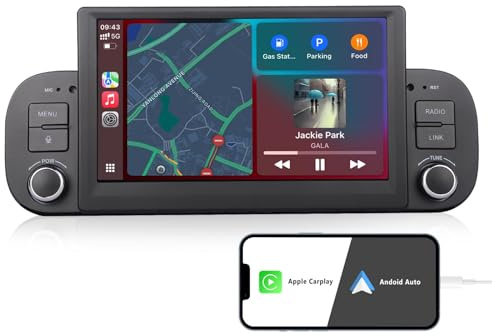Autoradio per Fiat Panda 2013 2014 2015 2016 2017 2018 2019 2020 con Wireless Carplay Android Auto Stereo Radio LINUX Radio AM/FM/RDS BT5.0 con Manopola Volume Fisica Avvio Rapido Plug E Play