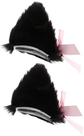 Healeved Katzenohr Haarspangen aus Leichtem Kunststoff Cosplay Kopfschmuck für Frauen und Mädchen Einfach zu Befestigen Party und Kostüm Zubehör