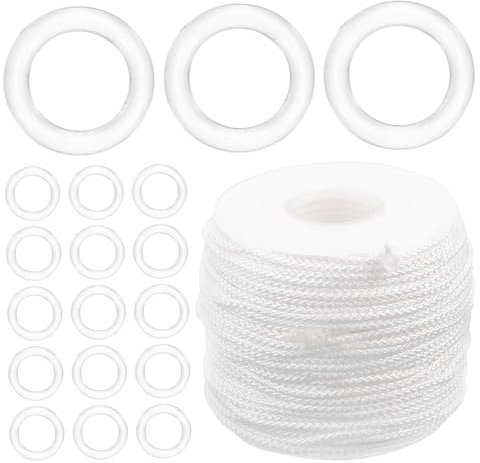 GOOHOCHY Roman Blind Accessories Kit Braided Lift Cord and Rings for Window Curtains Easy Installation for Roman Shade Hardware