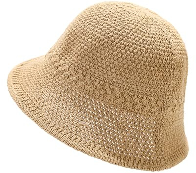 YAMEIZE Paglia Pescatore Cappello per Le Donna - Estate Packable Beach Sun Cappello cap Viaggi All'aperto