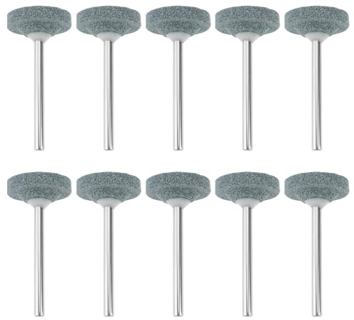 Briny River 10 Pezzi Di Mole Abrasive In Carburo Di Silicio Da 20 Mm Con Gambo Da 1/8 Compatibile Con Dre-Mel