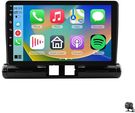LiteGauge Android 14 Autoradio für Ci-troen C3 C4 2017-2023 mit kabellosem CarPlay Android Autoradio 9 Zoll Touchscreen Bluetooth GPS-Navigation Mirror Link WiFi FM Rückfahrkamera MIC(Color:W1)