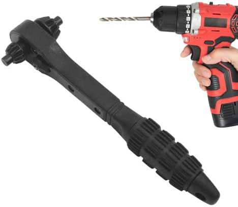 Drill Chuck Ratchet Wrench 2-in-1 Quick Change Portable | Chuck Key Replacement Tool Quick Change Ratchet Spanner 2-in-1 for Electric Drill, Bench Drill, Hand Drill, Women, Workshop