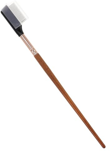 OUNONA Brosse à Cils Métal Peigne Séparateur De Cils Outil De Maquillage Pour Sourcils Dents Métalliques Précises Manche Bois Confortable