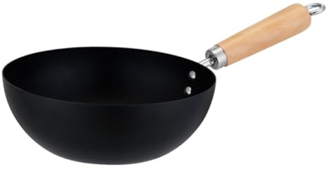 Ciieeo Padella Antiaderente Piccola Acciaio Inossidabile Wok per Induzione Rivestimento per Piccole e