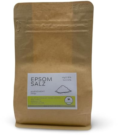 ALMICANNA: Epsom Salz für gesundes Pflanzenwachstum 250g - Zum Gießen & als Amendment im Living Soil
