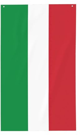Bandera italiana con impresión de bandera decorativa para exteriores, decoración de interiores y patios, temporadas