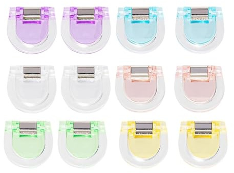 Colourful Plastic Binding Clips 12 Pcs, Durable Colorful Binder Clips for Fixing Loose-Leaf Paper, Perfect for Office, Home, and School Use, Essential Stationery for Students and Teachers