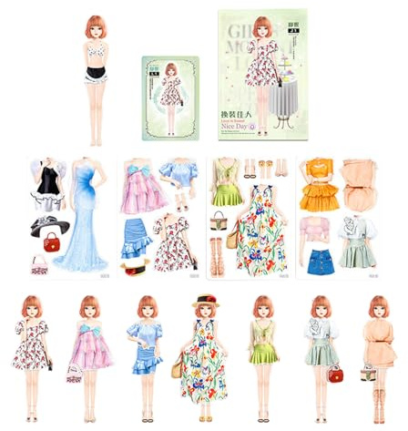 Magnetisches Anziehpuppen-Set – Prinzessinnen-Papier-Stickerbuch-Spielzeug, Interaktives Pädagogisches Rollenspiel, Reiseaktivität Für Kinder Mädchen Ab 3 Jahren, Kreative Lern-Papierpuppe Mit Magneti