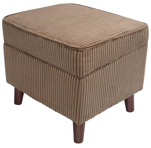 EOSVALO Sitzhocker mit stauraum,Fusshocker gepolstert für Sessel,Fußbank mit Verstellbarer Deckel, Fußhocker für schminktisch,Wohnzimmer, Schlafzimmer,Sofa