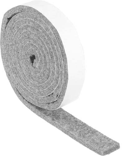 SURALIN 1 pezzo di striscia di feltro adesivo, 6 m x 2 cm, resistente all'ossigeno, nastro di feltro tagliabile assorbitore di condensa per finestre