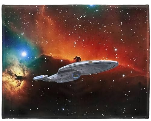 YISUMEI Decke Star Voyager Trek Pferdekopf Kuscheldecken Weich Flanell Fleecedecke Bettüberwurf(150x200cm)