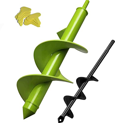 SYITCUN Punta trapano a spirale 8x30cm e 4x22cm,trivella a spirale per trapano,punta spirale trapano,trivella coclea,punta trivella,coclea per trapano,punta a trivella per trapano