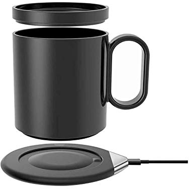 Chauffe-Tasse À Café USB Avec Chargeur Sans Fil, Réchauffeur USB Pad,Réchauffeur De Boisson Électrique, Tasse De Gadgets Chauffants,Chauffe-Tasse Pour Bureau À Domicile