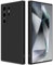 GiiYoon Case Compatible with Samsung Galaxy S24 Ultra, Silky-Soft Touch Full-Body Protective Phone Silicone Case, Shockproof Cover with Microfiber Lining, Black