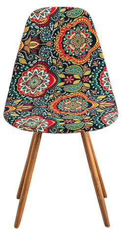 Meigeh Coprisedie Scandinave Fodera per sedia da Pranzo Coprisedia per sala da pranzo Scandinave Coprisedia a forma curva 4 pezzi Mandala
