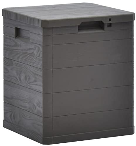 Tidyard Boîte de Rangement de Jardin 90 L Marron Coffre à Coussins Extérieur, Organisateur de Outils de Jardin, Coffre à Coussins pour Balcon, Piscine, Terrasse, Patio
