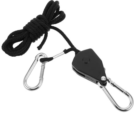 Sosoport 2m Verstellbarer Seilaufhänger Mit Karabiner Robustes Ratschen-spanngurt Mit Verstärktem Metallgetriebe Wetterfeste Seilclip Für Draußen Einfache Bedienung