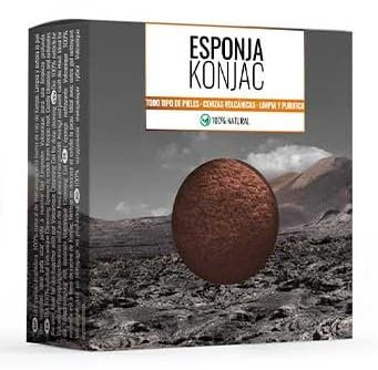 Volcanique Spugna Scrub Corpo e Viso Konjac 100% Naturale