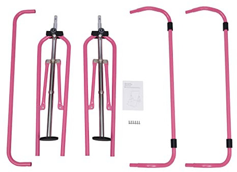 Turnreck Gymnastik Garten Reckanlage Stangen Horizontale Klimmzugstange GeräT Kinder Reck Stufenbarren Turnen Sport Stable Stange Turnstangen Training Bar TrainingsgeräTe Outdoor Fitness Rosa