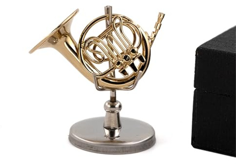 Mini Musikinstrument Dekor 3,5 Cm/5,5 Cm/10 Cm/15 Cm Miniatur Kupfer Horn Modell Mini Musikinstrument Dekoration(5.5cm)