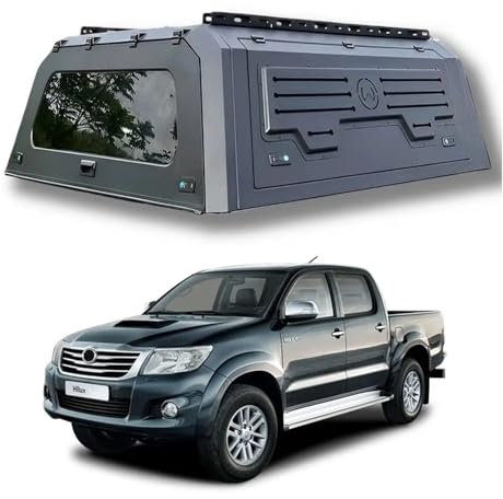 YBDFCBF Laderaumabdeckung Pickup Truck Topper kompatibel for Toyota Hilux Vigo 2014–2025, Laderaumabdeckung mit Schloss, LKW-Ladeflächenüberdachung, Hardtop-Überdachung, Zubehörabdeckungen(Style a: St