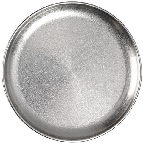 Holibanna Bandeja De Barbacoa Retro De Plato Redondo De Metal Coreano Plato Vintage De Acero Inoxidable Para Lavavajillas Para Servir Aperitivos Eventos Sociales