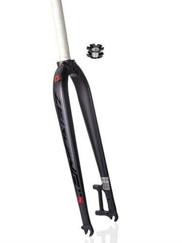 HZXQCVB 26/27,5/29 Zoll Starre Gabel Aus Aluminiumlegierung Schnellspanner-Scheibenbremse Mountainbike-Vorderradgabel 1-1/8 Gerades Rohr(Black,26IN)