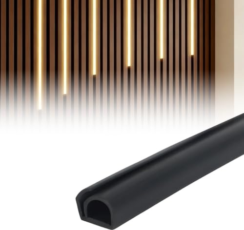 Goulotte de câble pour panneaux acoustiques - Cache de câble flexible - Noir - Cache de câble flexible autocollant - Gestion des câbles pour studio, maison et bureau (trois mètres)