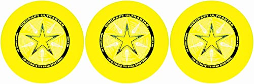 Discraft Ultra-Star Ultimate Frisbee 175 Gram Championship -Yellow (3-Pack)
