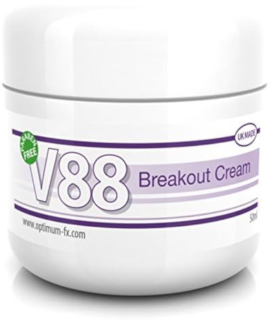 V88 Breakout Cream with Salicylic Acid for Spots Blackheads Blemishes and Problem Skin Suitable and Safe for those Prone to Acne - Paraben and Cruelty FREE - 50 grams