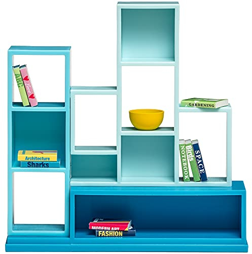 Lundby Bücherregal Puppenhaus - Möbelset 12-teilig - Möbel - Puppenhauszubehör - Regal mit 10 herausnehmbaren Büchern - Zubehör - ab 4 Jahre - 11 cm Puppen - Minipuppen 1:18