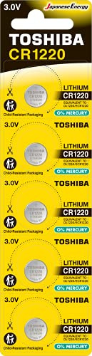 Toshiba Lot de 5 piles bouton CR1220 au lithium 3 V