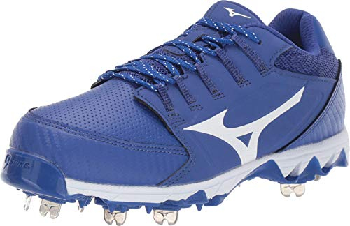 Mizuno Damen 9-Spike Swift 6 Low Metal Cleat Baseball-Stollen, Royal-White, 38 EU