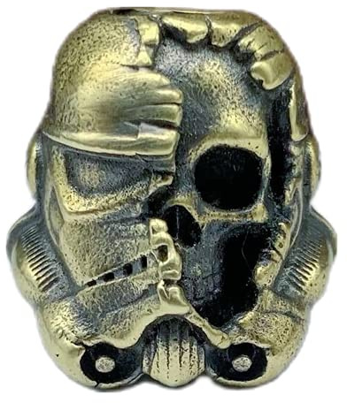 TAOYATAO Brass Soldier EDC Bead DIY Paracord Keychain Bead Bracelet Accessories Bead,Necklace Pendant Bead,Lanyard Bead,Brass Charms (Retro Brass)