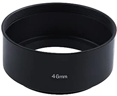 46MM PARALUCE METALLO standard metal lens hood allluminio parasole 46 MM compatibile con Canon Fujifilm Nikon Olympus Panasonic Samsung Pentax Sigma Tamron Tokina Sony obiettivo