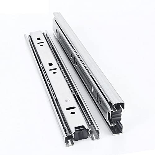 Schubladenschienen, Schubladen Schienensystem Kugelführung Teilauszug Schubladen Schubladenauszug,3 Falten, für Nachttische Kleiderschränke Couchtische Bücherregale, 2 Stk(Size:29cm(12in))