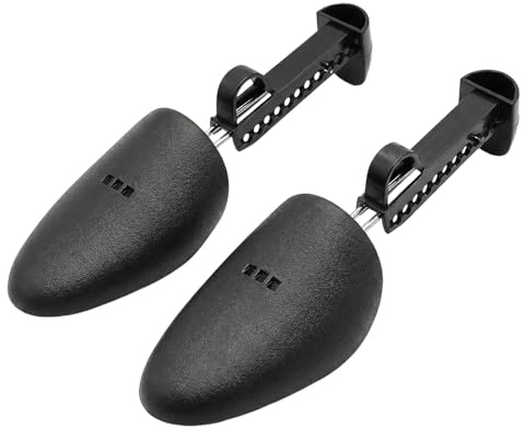 VASANA 1 Pair Practical Plastic Adjustable Length Men Shoe Tree Stretcher Boot Holder Shaper Organizers Great for all Shoes Heels and Sneakers Sports Shoes(Black)