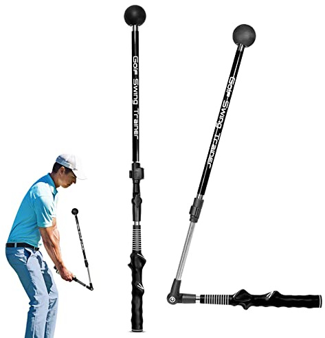 mumisuto Golf Swing Training Aid, Foldable Golf Training Aids for Improved Tempo Rhythm Balance And Strength Golf Swing Trainer Warm-Up Stick Indoor Practice
