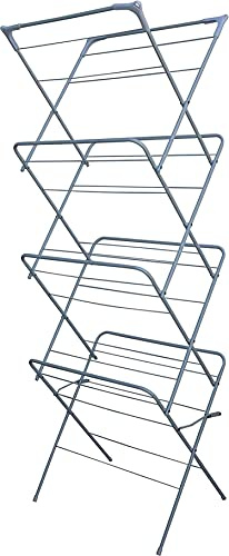 HH Home Hut Indoor Clothes Airer - 4 Tier Folding Laundry Maiden Rack, Clothes Drying Rack, Dryer Rack, Clothes Horse - Perfect for Airing Clothes, Foldable, Compact and Sutiable For Outdoor