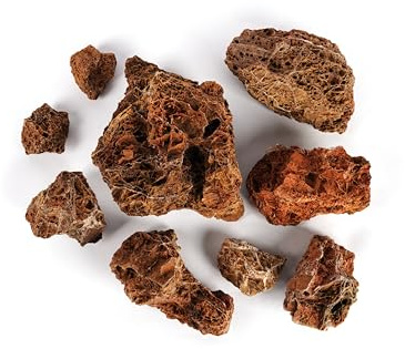 LANDEN Maple Leaves Stone Natural Rocks (18lbs, 3~9 inches,9pcs) for Aquarium, Paludarium, Terrariums, Decorative of Forest Creeks, lakesides, and Streams