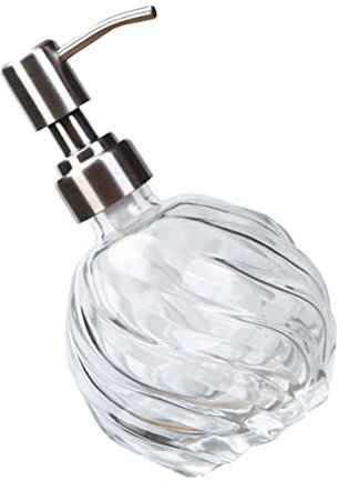 FRCOLOR 270ml Glass Pump Bottle Refillable Empty Pump Bottle for Lotion and Shampoo Storage for Car and Gym