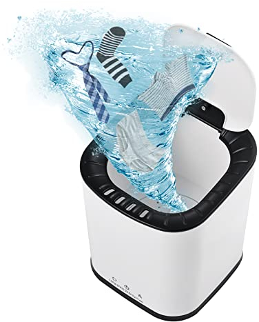 LANRU minilavadora,Lavadora portátil para Calzoncillos, Ropa Interior, calcetín, Capacidad de 2 l, Mini Lavadora de turbina, Lavadora para el hogar, Dormitorio, Estudiantes, apartamento al Aire libr