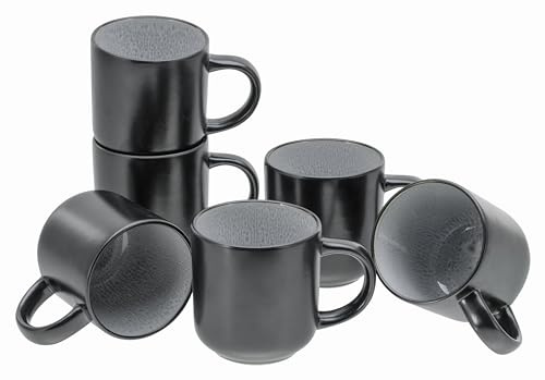 Creatable, 21522, Nordic Fjord Series, 6-Piece Crockery Set, Coffee Mug Set Made of Stoneware, Dishwasher and Microwave Safe, Quality Production