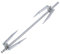 Kobeleen Stainless Steel Grills Rotisserie Forks Meat Spit Rods Barbecue Rotating Universal Rotisserie Rack for BBQ Outdoor